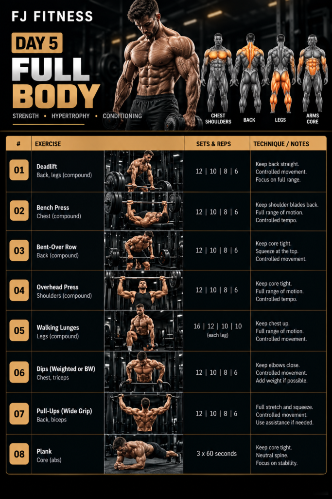 day 5 full body strength guide