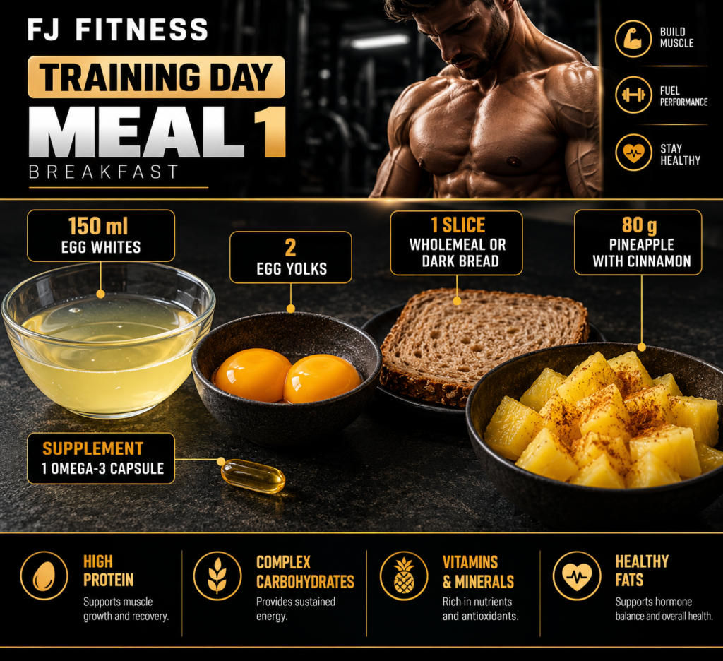 fj fitness training day breakfast