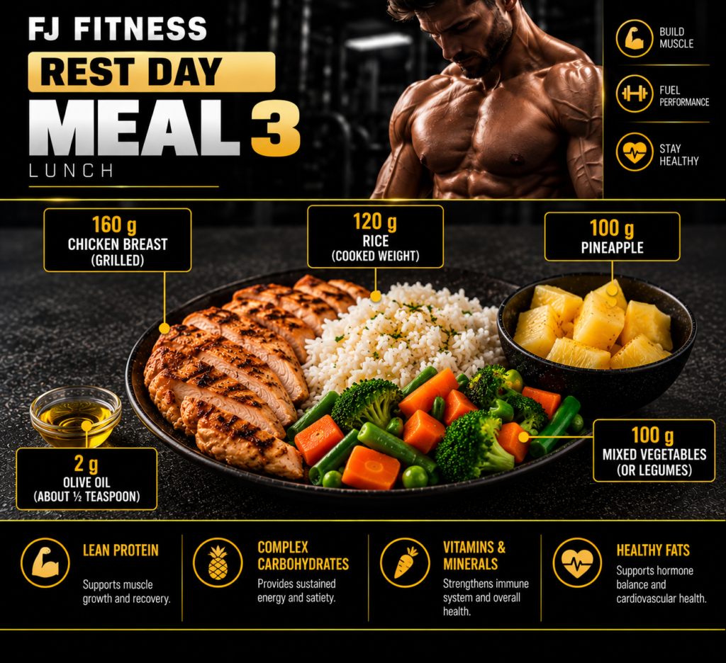 rest day meal 3 fitness infographic