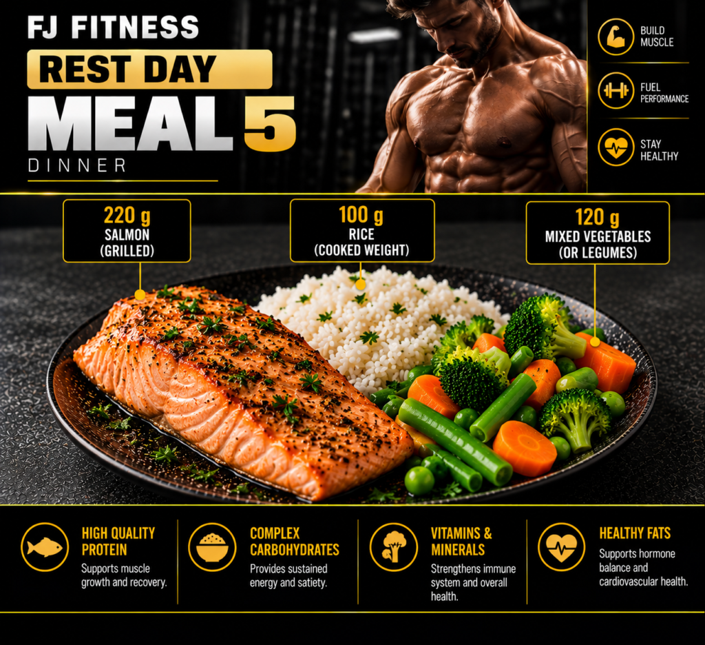 rest day meal 5 fitness infographic